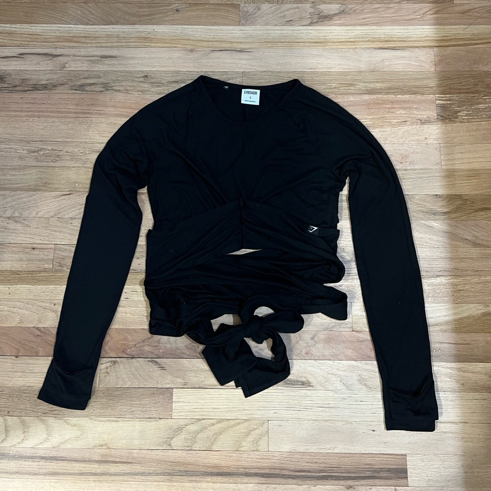 Womens GYMSHARK Yoga Wrap Long Sleeve Shirt